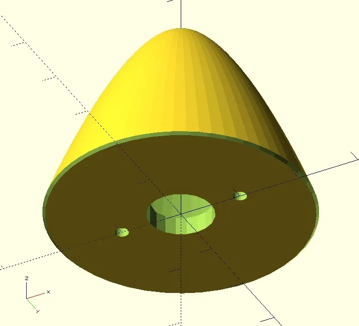 Spinner máy bay điều khiển từ xa tùy chỉnh bằng OpenSCAD
