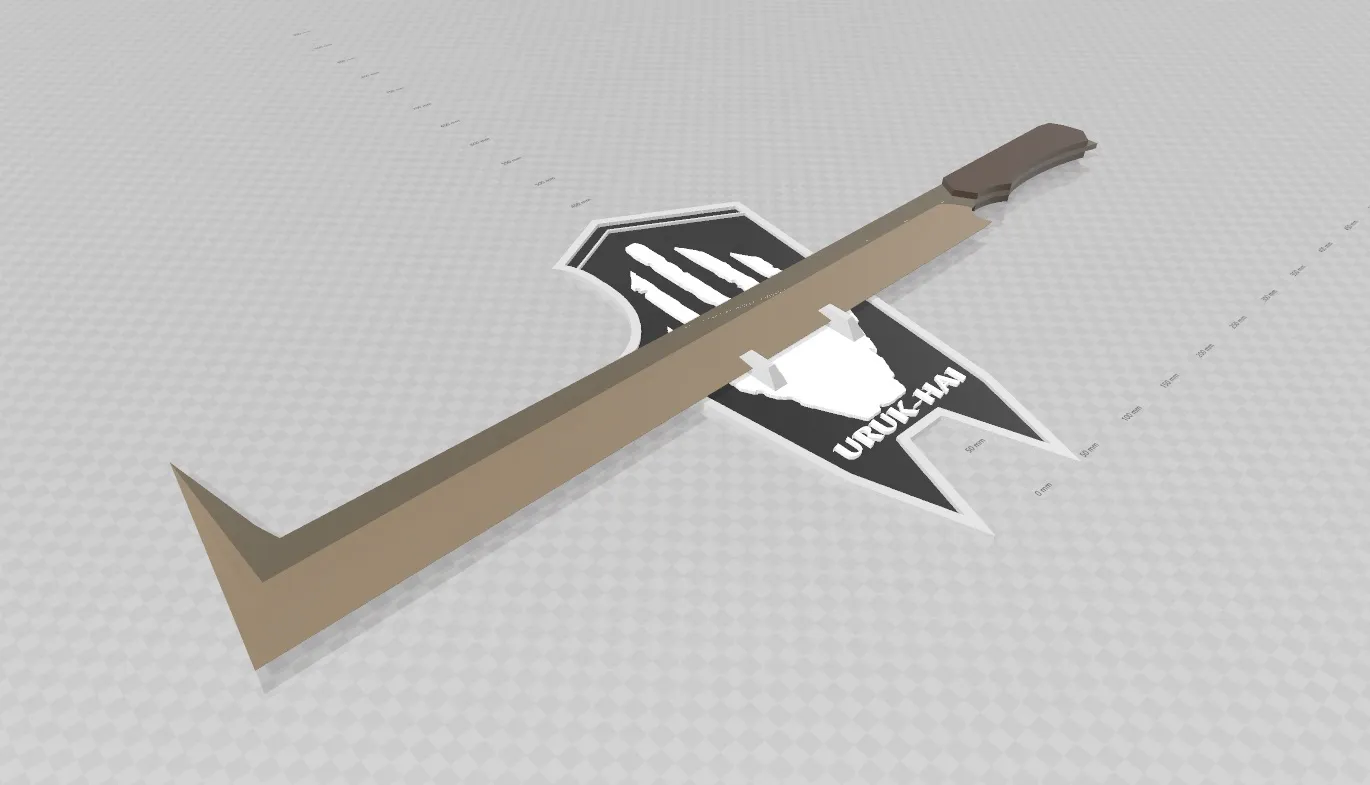 Bảo vệ Uruk Hai với trang trí tường kiếm scimitar