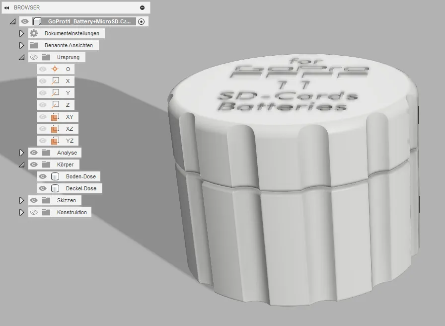Hộp pin và thẻ MicroSD cho GoPro Hero 9 đến 11