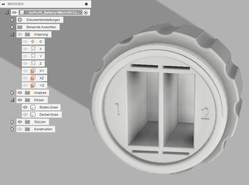 Hộp pin và thẻ MicroSD cho GoPro Hero 9 đến 11