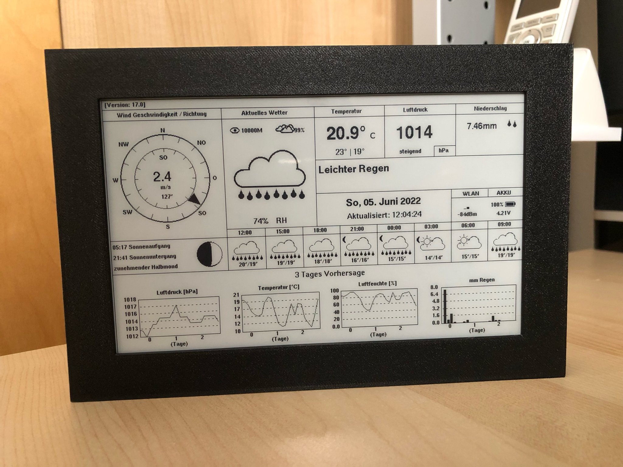 Vỏ e-Paper WaveShare 7.5" với viền đối xứng