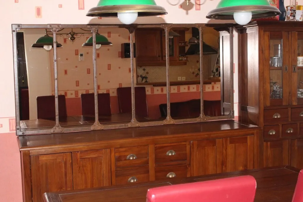 Gương Steampunk phong cách công nghiệp