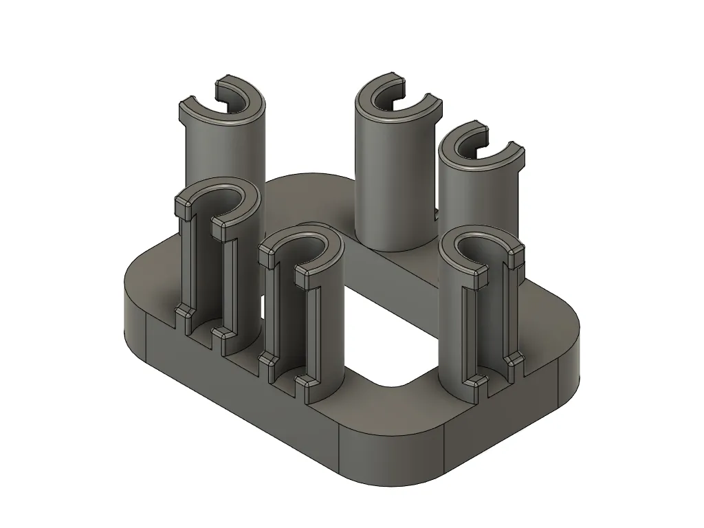 Giá đỡ dệt vòng tay bằng dây cao su 6 trụ hình vuông