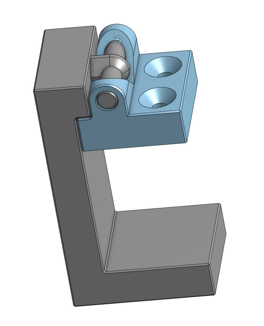 Bộ kẹp Scharnier in tại chỗ cho 2 tấm gỗ 18mm