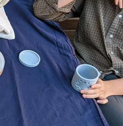 Cốc trà gốm có nắp thiết kế độc đáo