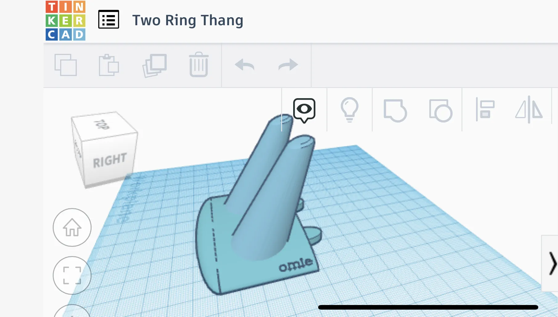 Giá đỡ nhẫn đôi đơn giản cho trang sức