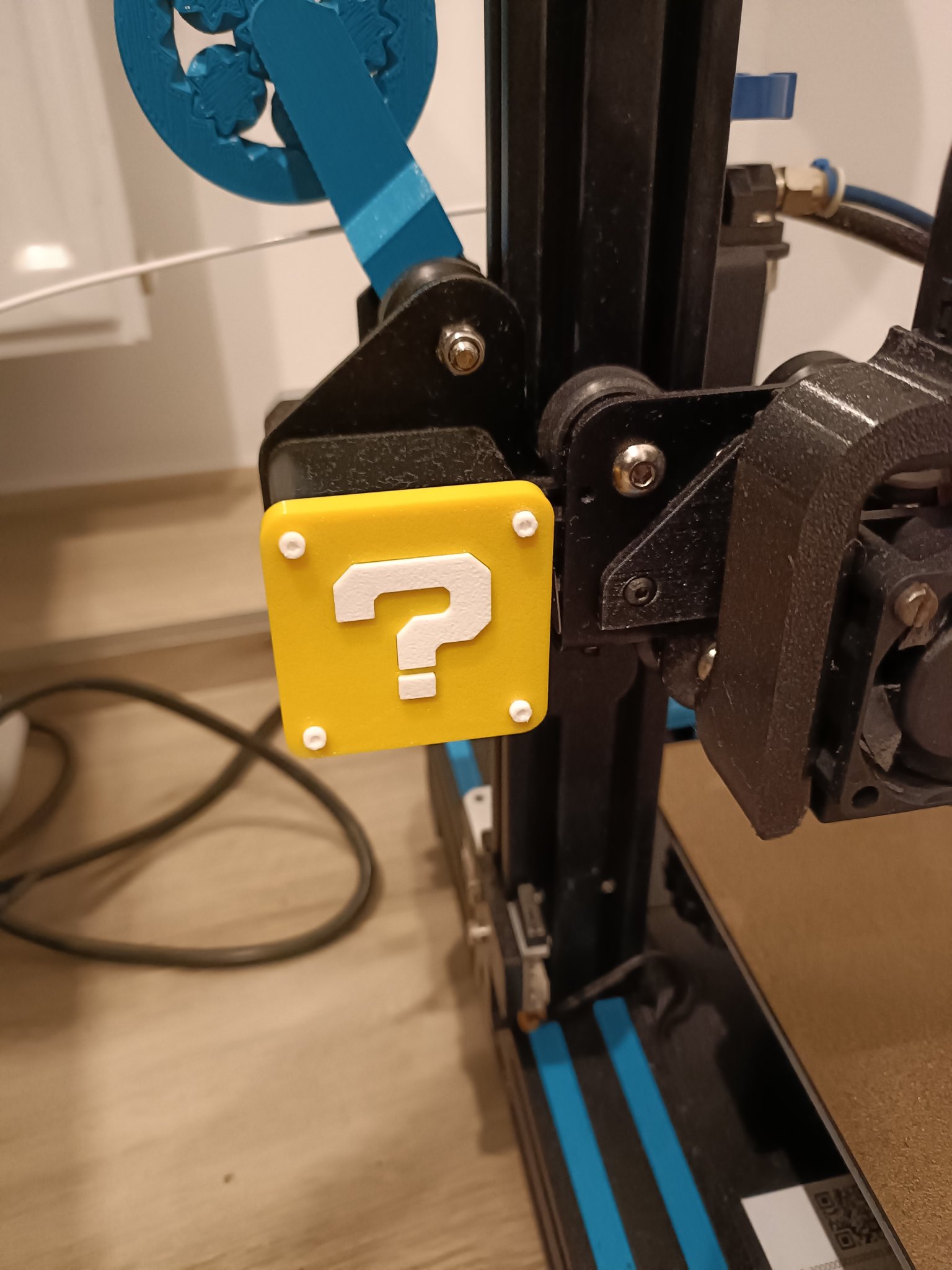 Nắp mã QR Mario khối câu hỏi cho máy in Ender 3 V2
