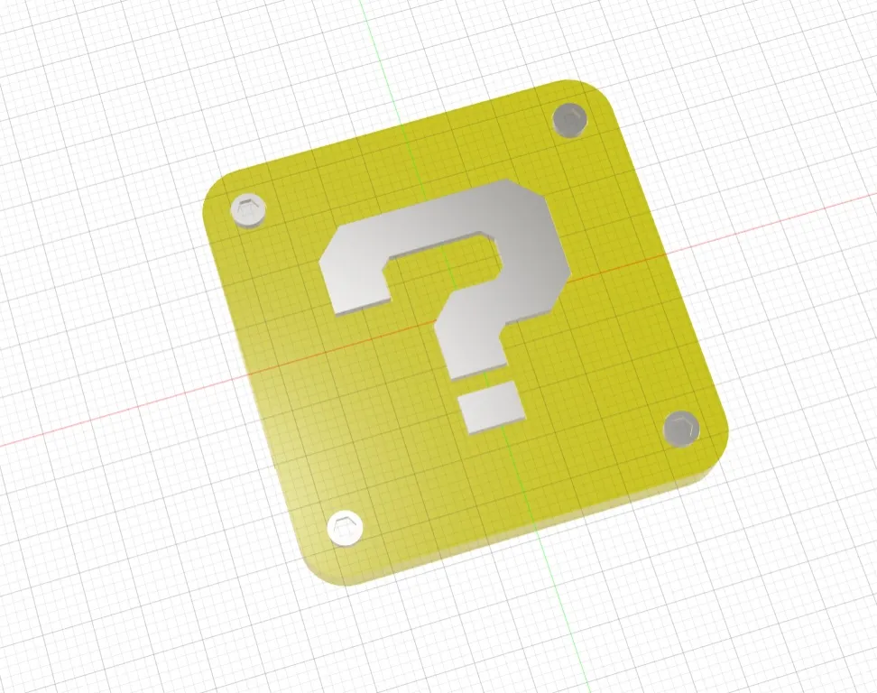 Nắp mã QR Mario khối câu hỏi cho máy in Ender 3 V2