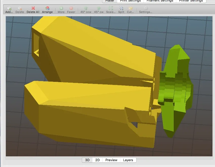 Tobera đôi làm mát cho máy in Prusa I3