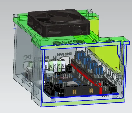 Hộp điện tử SKR 1.4 với quạt làm mát và lỗ gắn M4