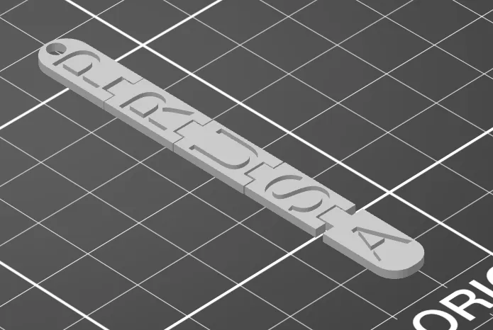 Móc khóa linh hoạt Prusa in sẵn trong một lần in