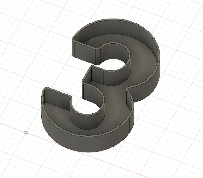 Số 3 trang trí tường LED kích thước 150x250mm