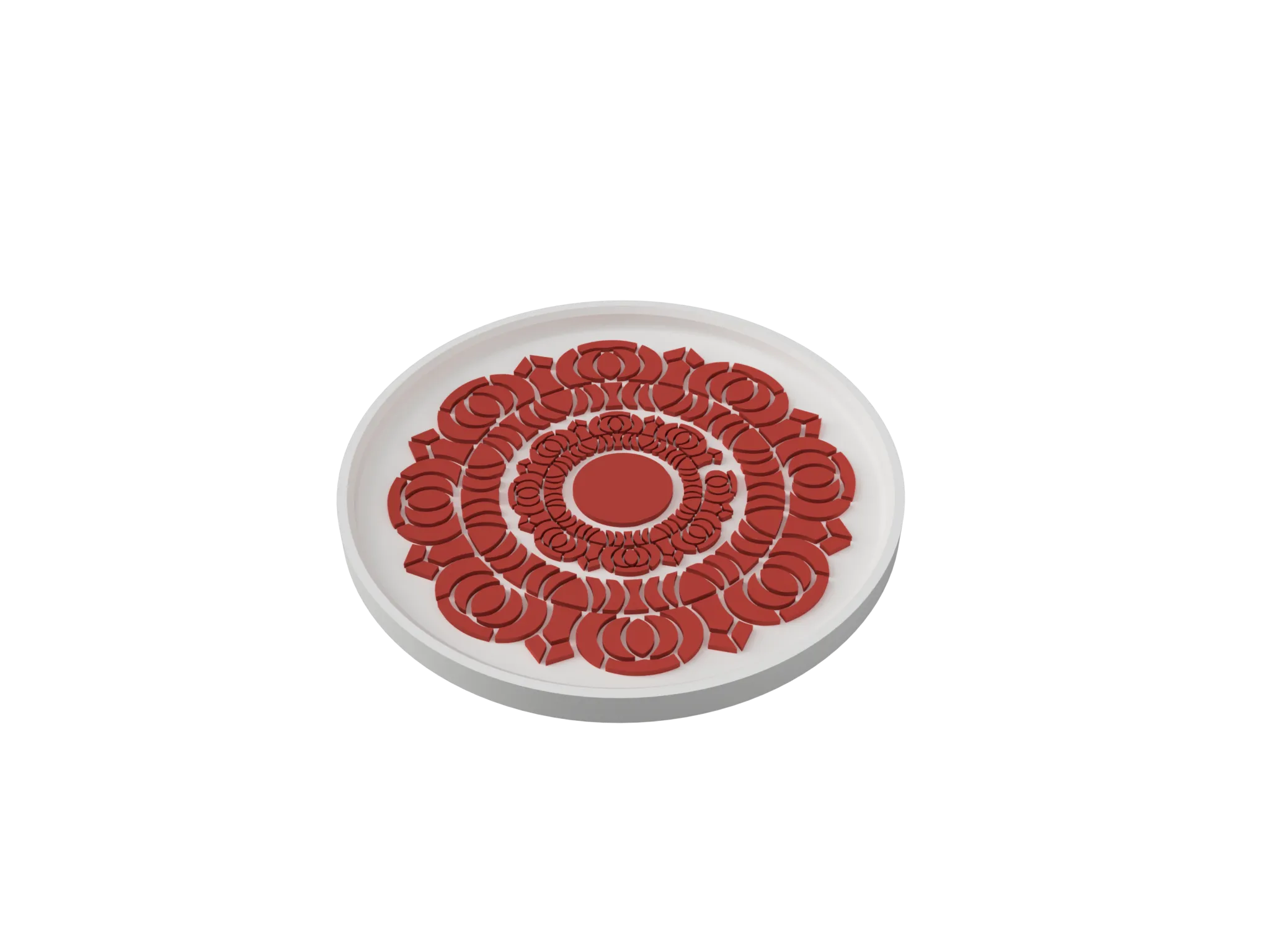 Đế lót ly hoa sen trắng và hoa sen đỏ