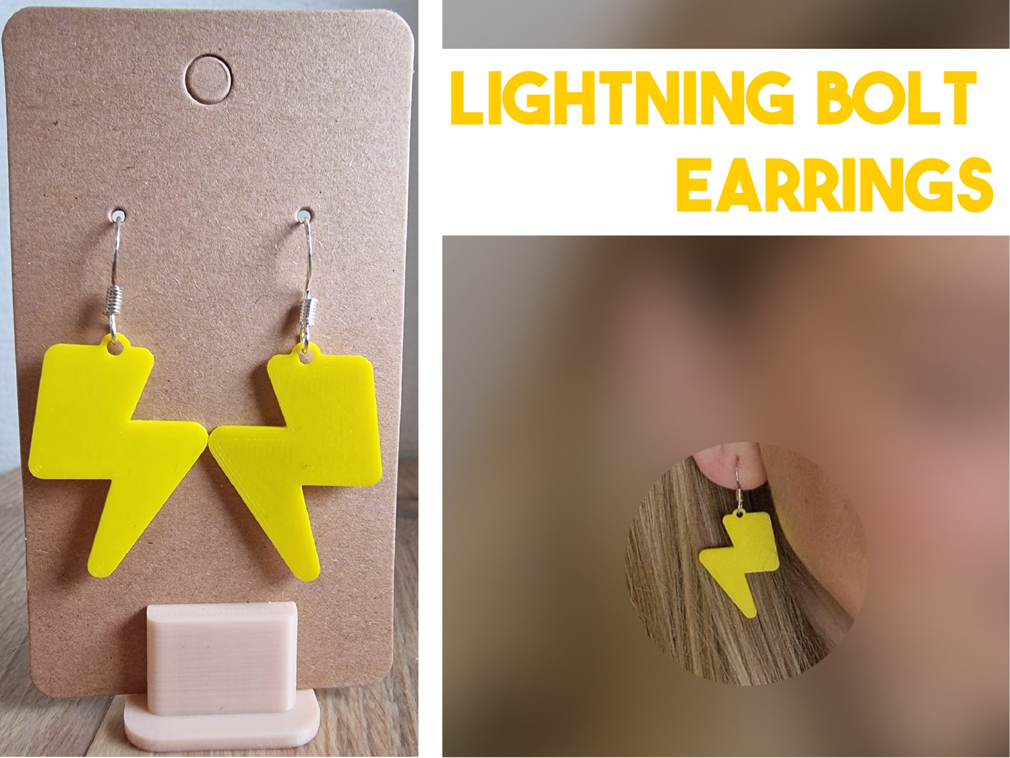 Bông tai hình tia sét độc đáo và thời trang