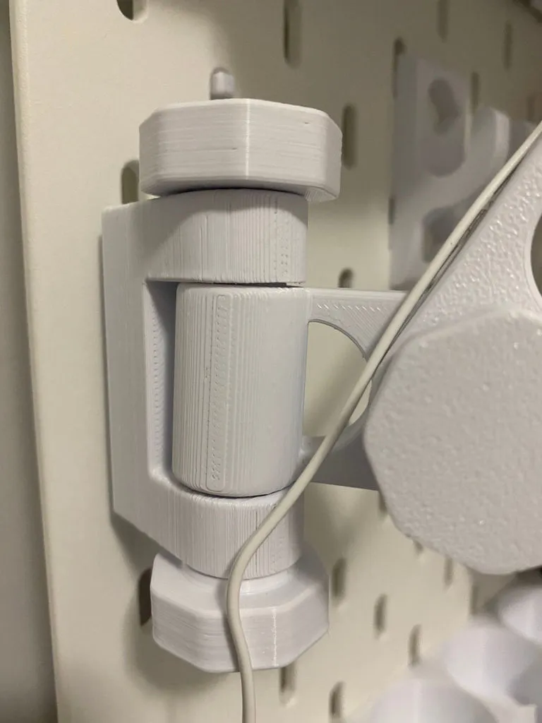 Giá đỡ đèn LED xoay 3D cho bảng SKÅDIS IKEA với móc đa năng