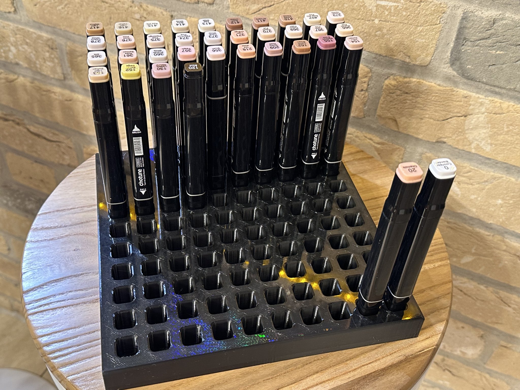 Bảng lưu trữ bút alcohol cho 100 bút với nắp vuông