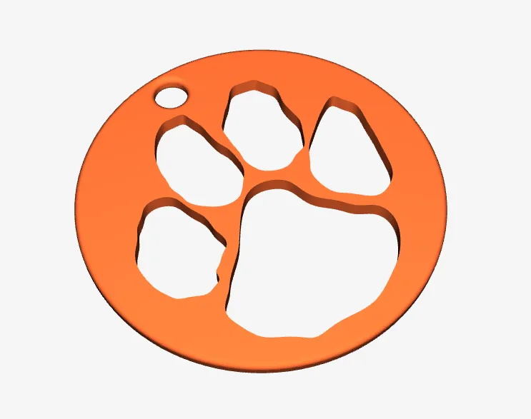 Mặt dây chuyền / móc khóa hình chân báo Cougar