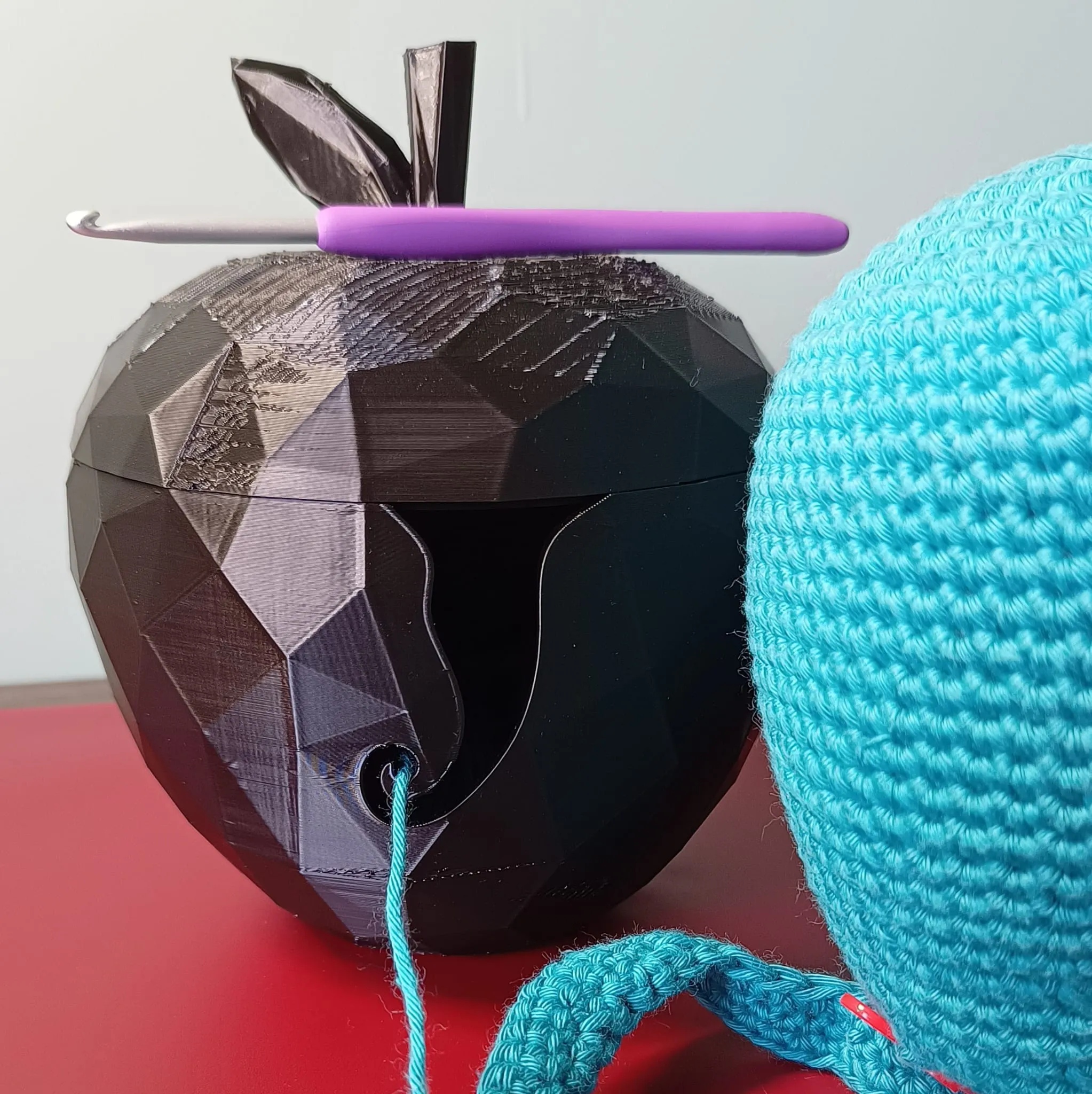 Bát len hình táo phong cách Low Poly