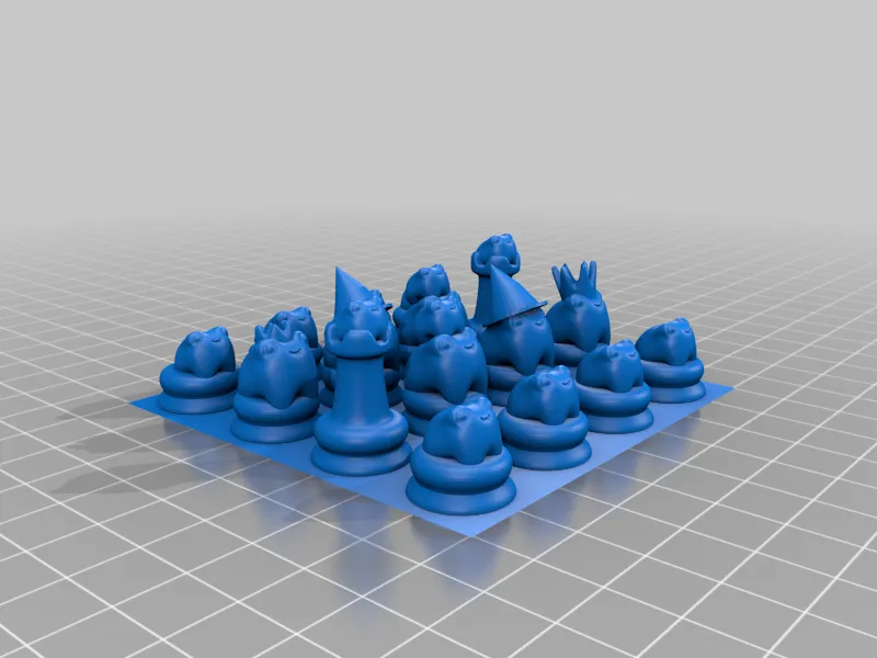 Cờ vua ếch với thiết kế dễ thương và chi tiết sắc nét