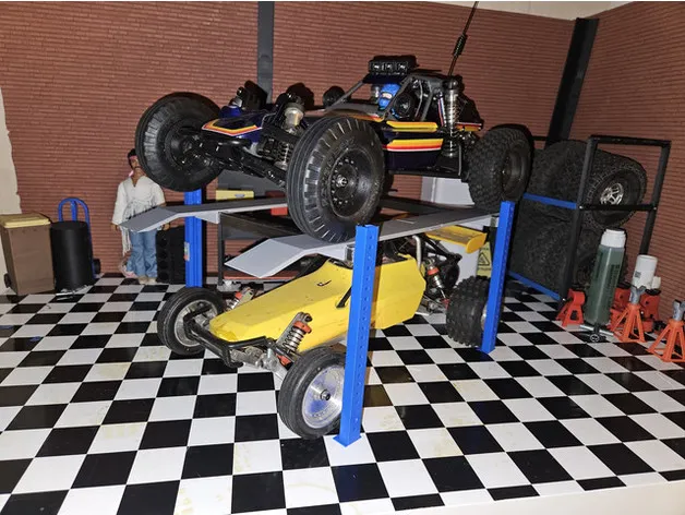 Giá đỡ nâng 4 cột cho gara hoặc Kallax/Expedit