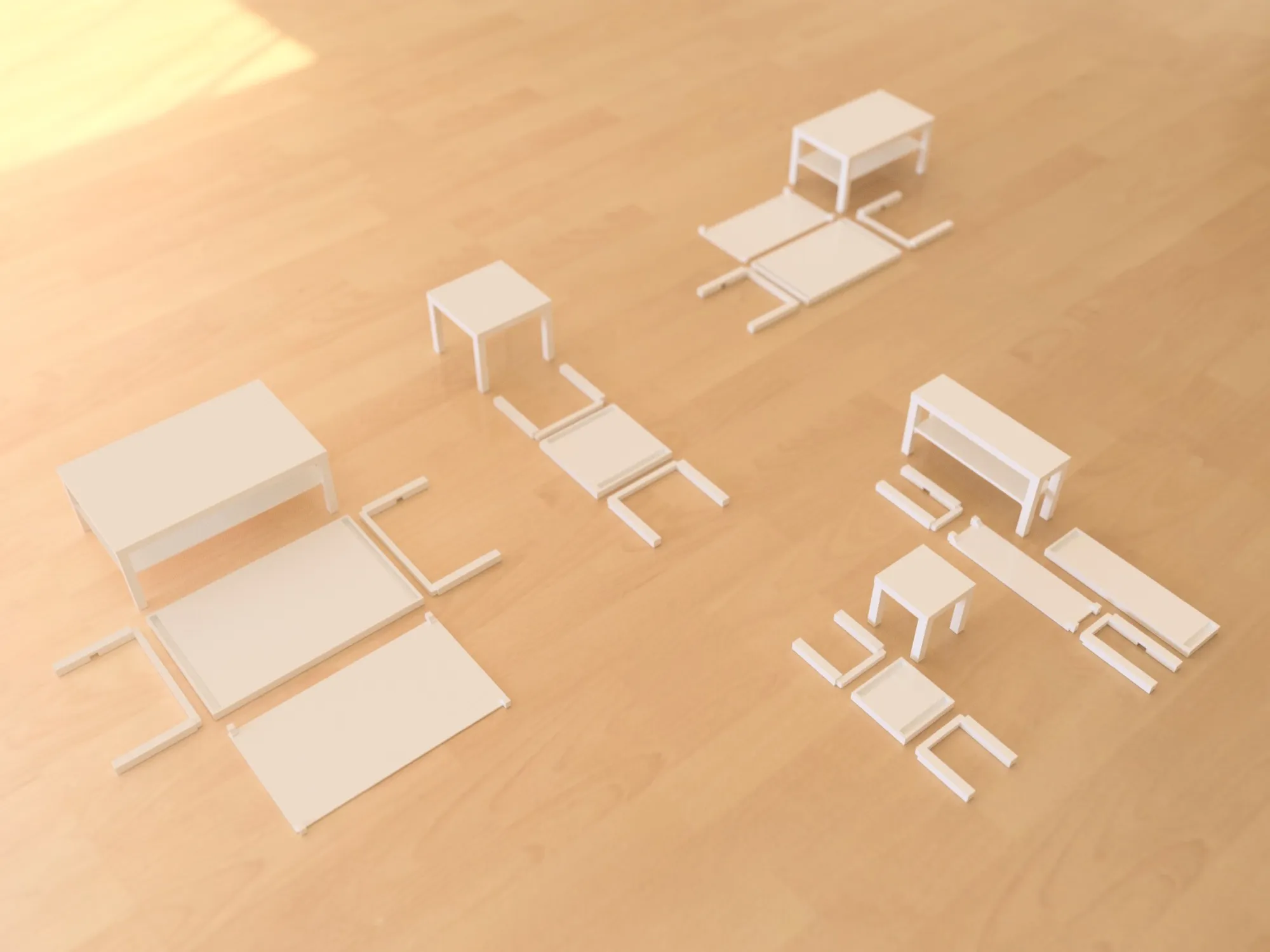 Bộ sưu tập IKEA LACK tỷ lệ 1/12 - cần lắp ráp