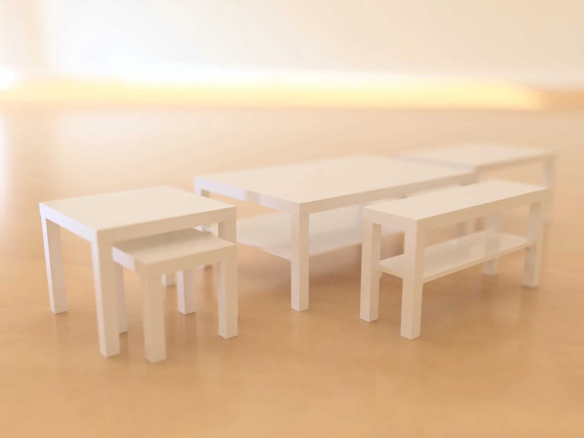 Bộ sưu tập IKEA LACK tỷ lệ 1/12 - cần lắp ráp