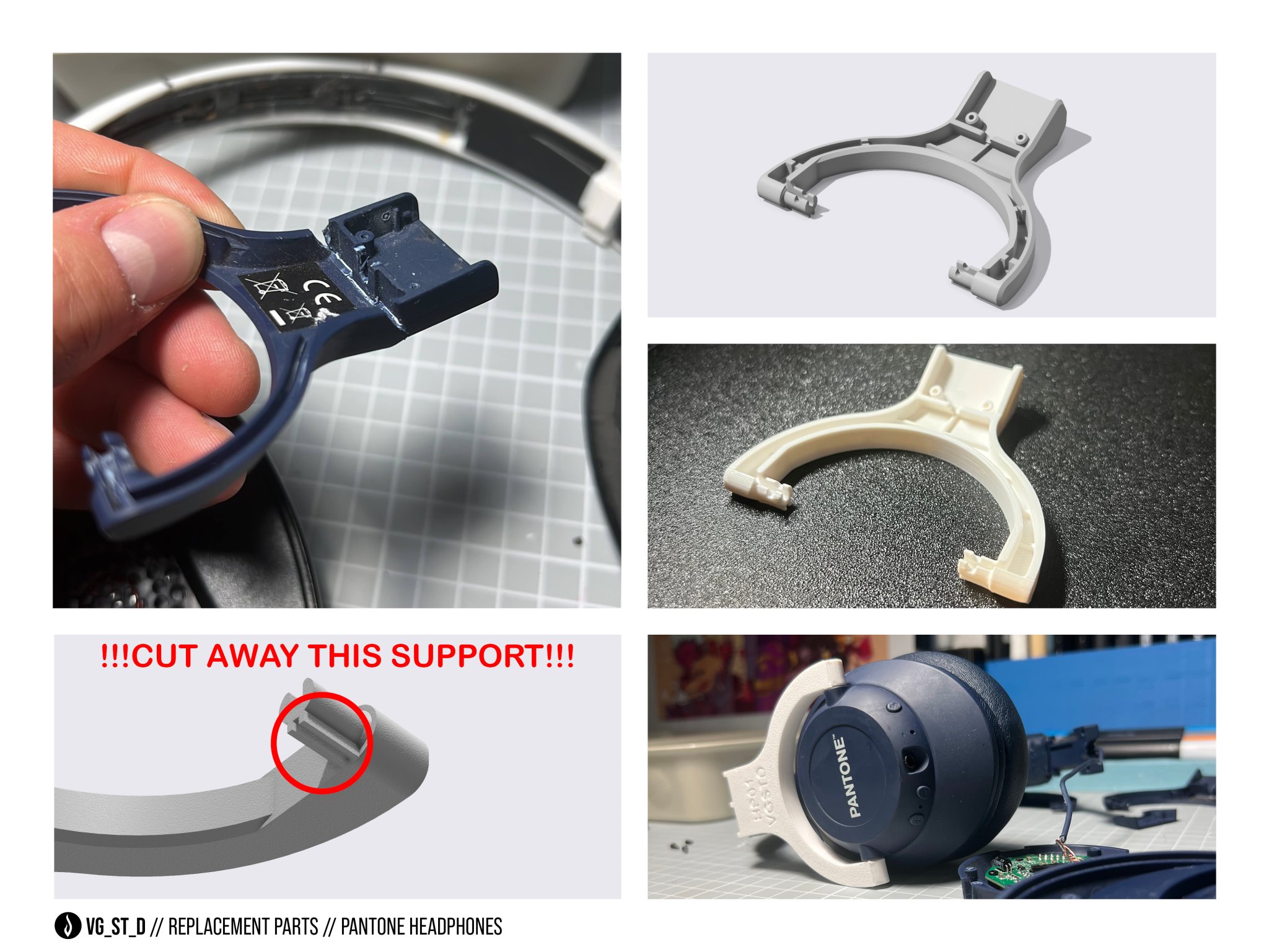 Cơ sở tai nghe PANTONE Bluetooth cho đầu băng