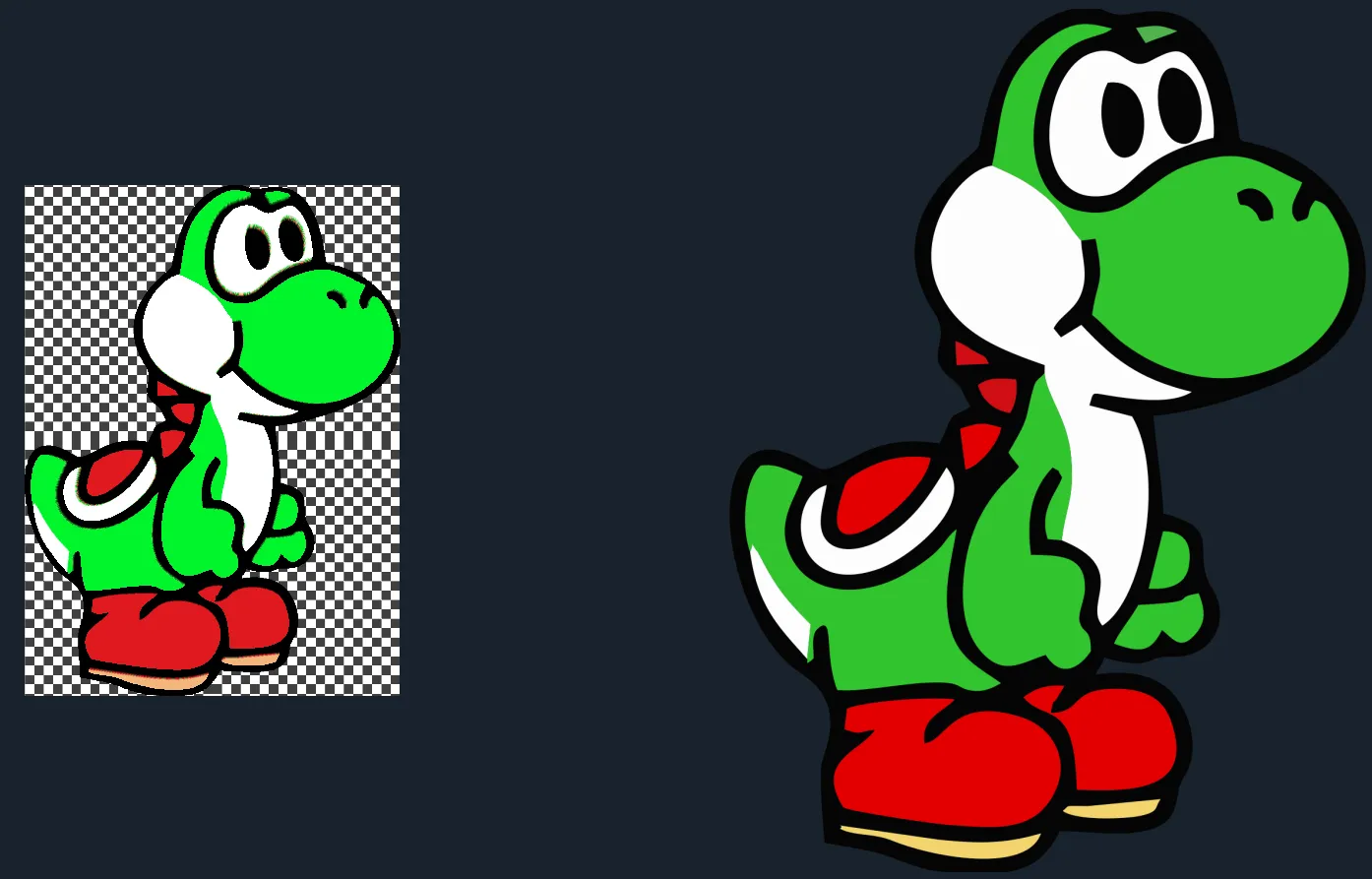 Yoshi đứng nhiều màu sắc từ HueForge