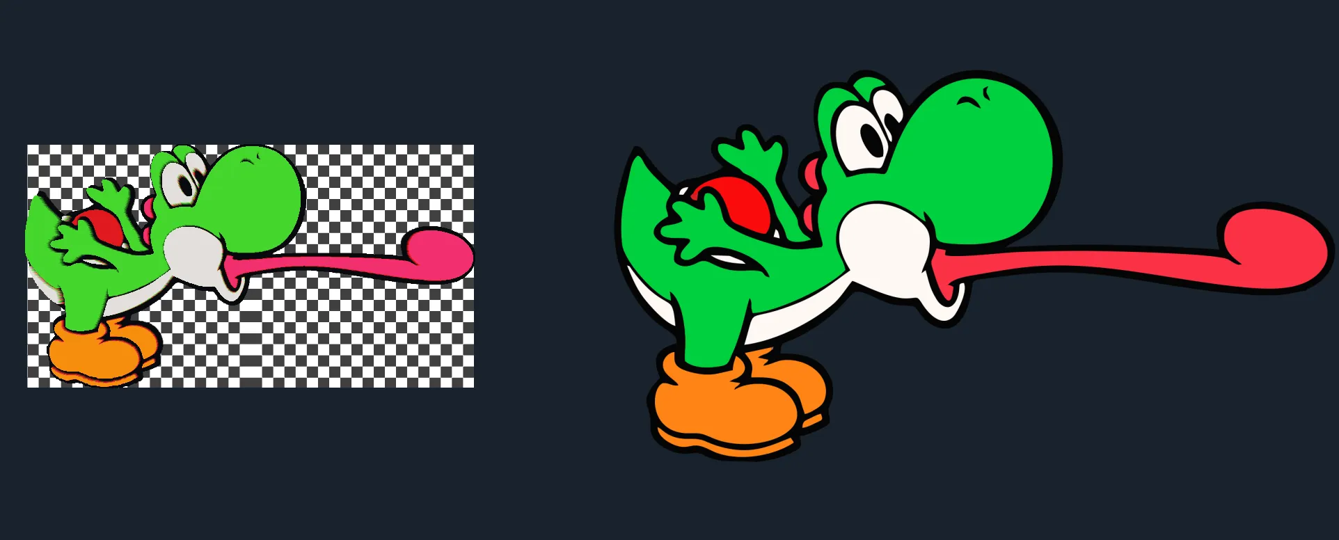 Phát bắn lưỡi Yoshi từ HueForge