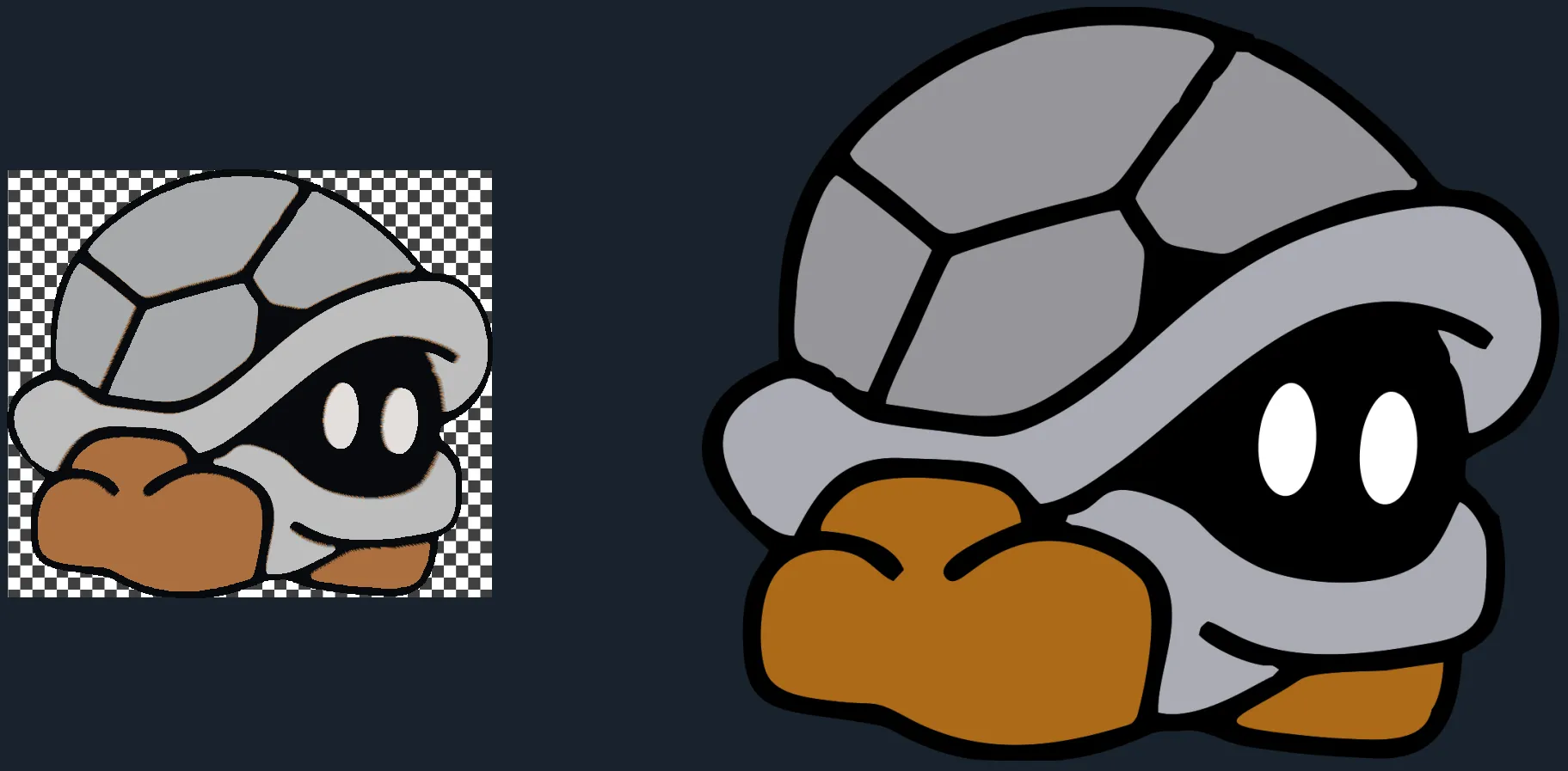 Koopa Đá HueForge trong phong cách nghệ thuật filament