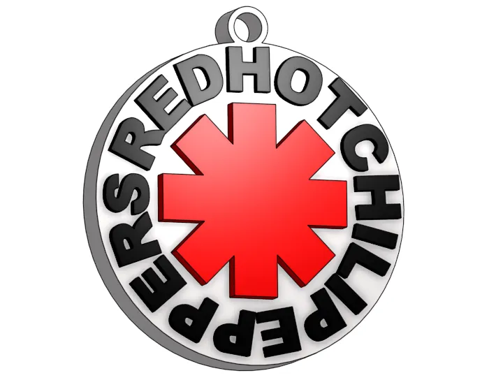 Móc khóa 3D hình biểu tượng ban nhạc Red Hot Chili Peppers