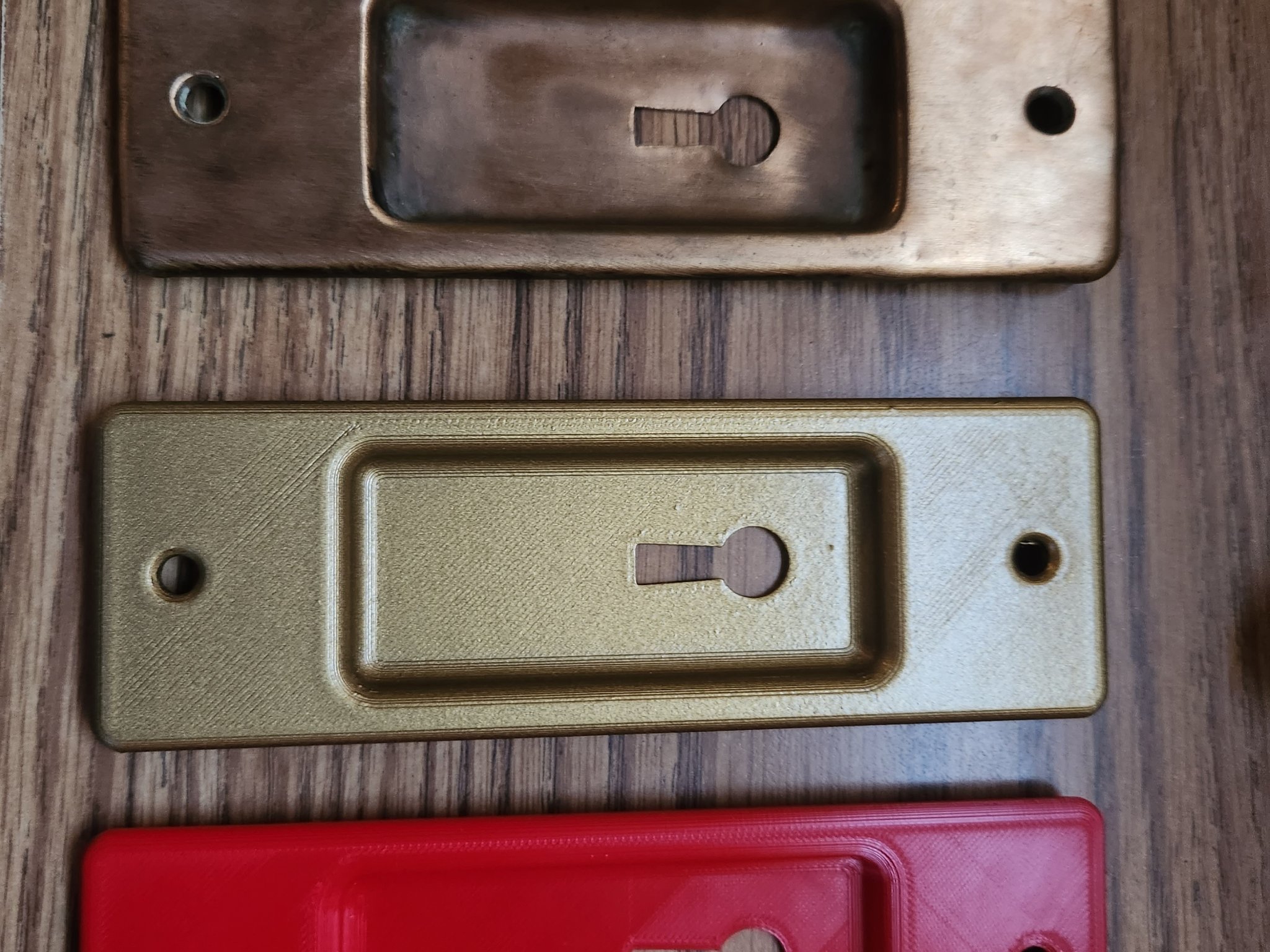 Tay nắm cửa trượt tích hợp kiểu dáng cổ điển bằng đồng