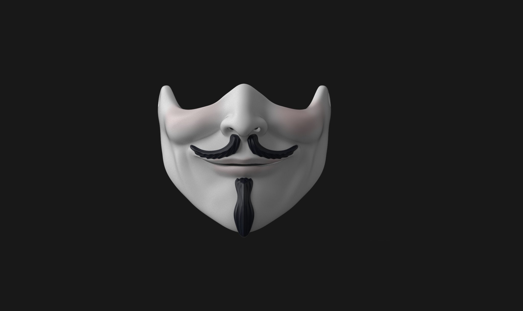 Mặt nạ nửa Guy Fawkes độc đáo cho cosplay