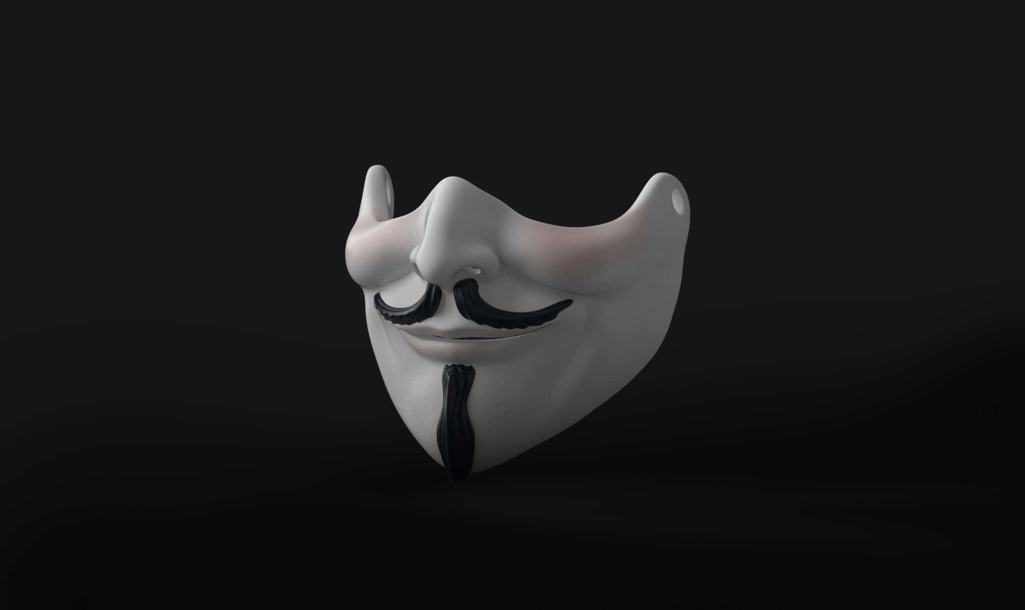 Mặt nạ nửa Guy Fawkes độc đáo cho cosplay