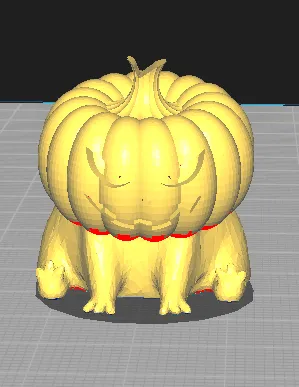 Nhân vật ếch Fred đội bí ngô dễ thương