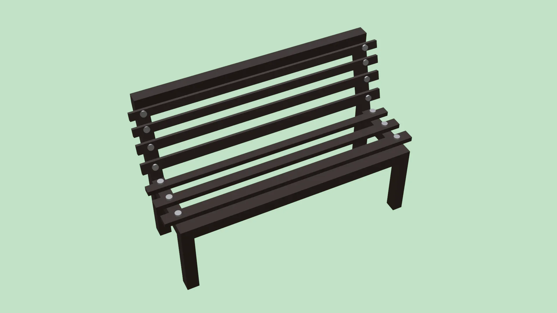 Ghế băng trong vườn cho ngôi nhà búp bê