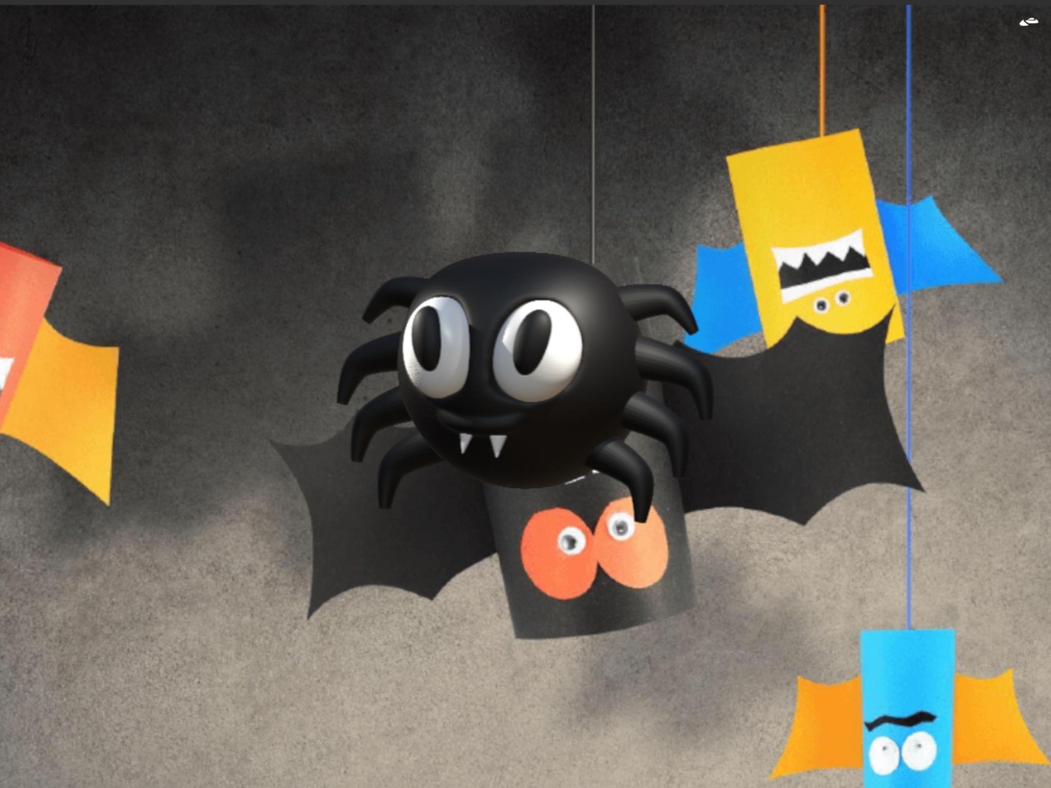 Nhện nhỏ cho thiết kế Halloween năm nay