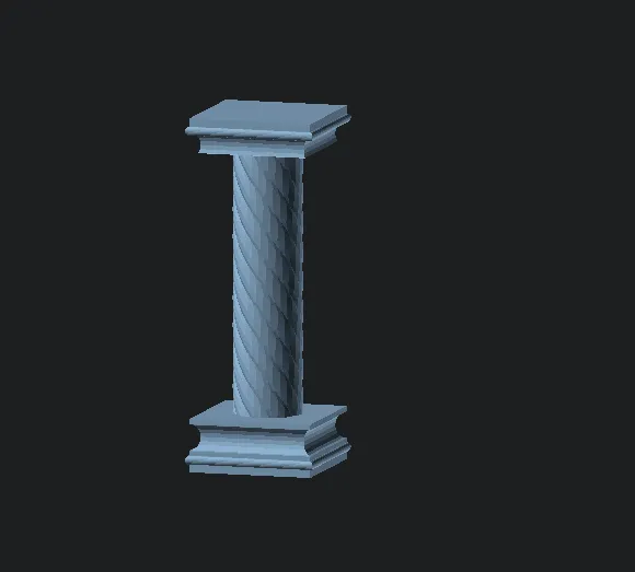 Sinh cột kiến trúc tùy chỉnh bằng script OpenScad