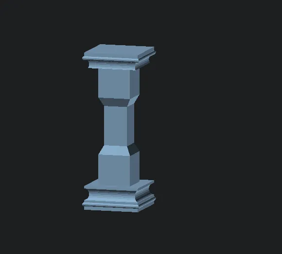 Sinh cột kiến trúc tùy chỉnh bằng script OpenScad