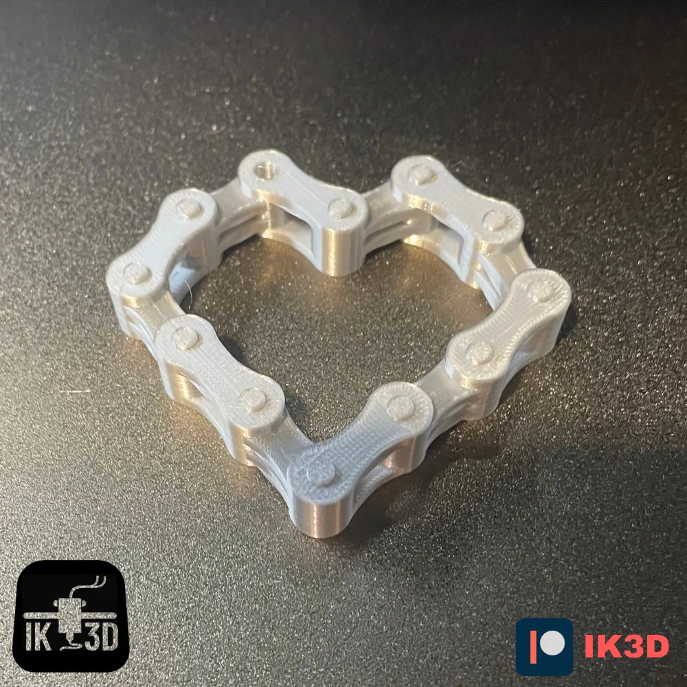 Móc khóa hình trái tim từ xích xe đạp dễ thương