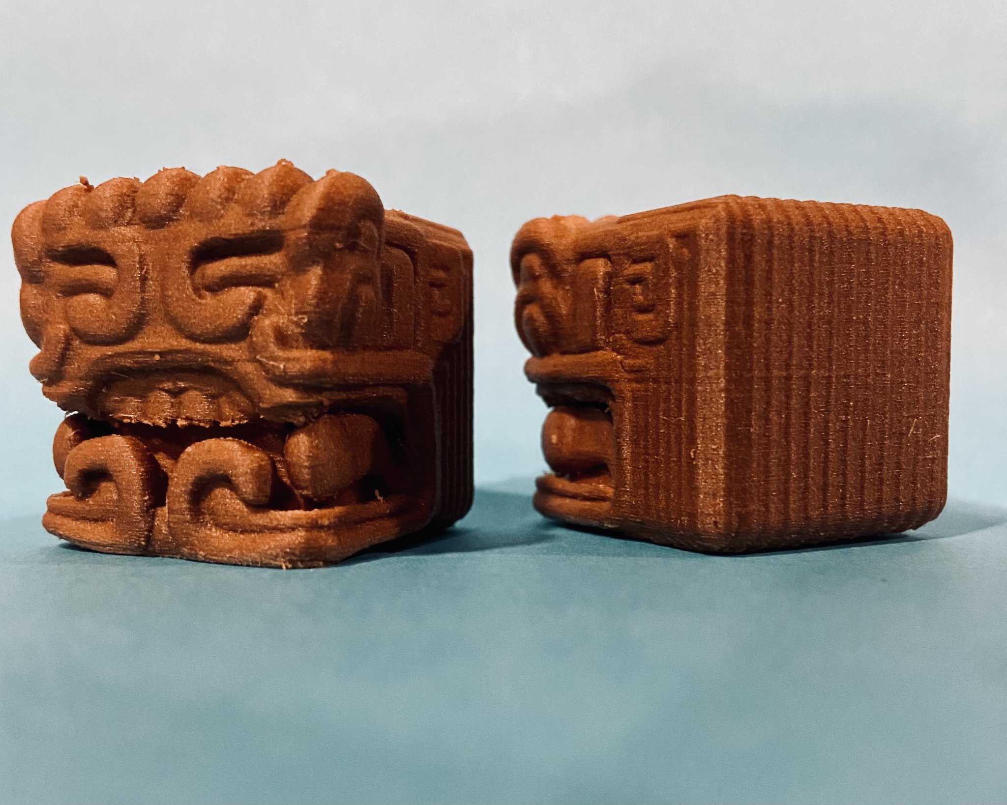 Tượng Aztec hình khối với chi tiết độc đáo từ Bambu Lab