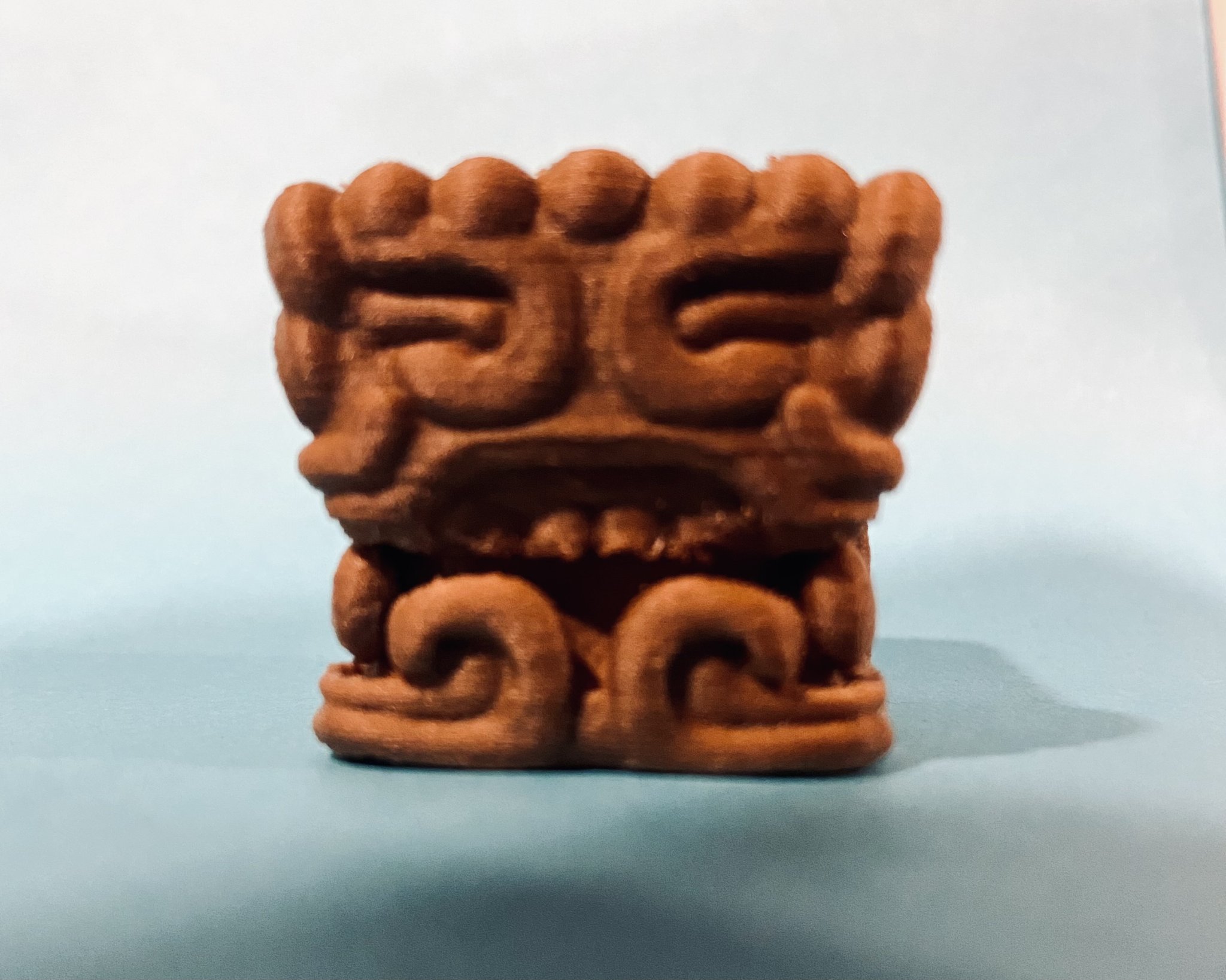 Tượng Aztec hình khối với chi tiết độc đáo từ Bambu Lab