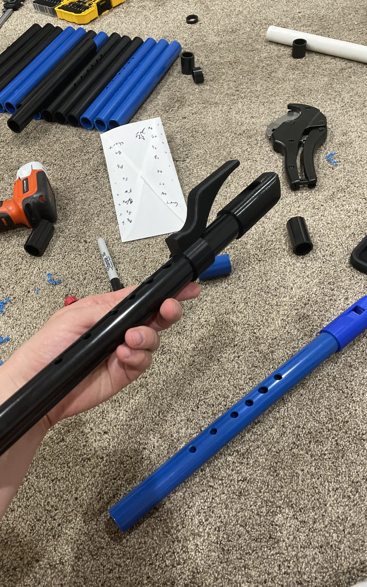 Khối thổi nhạc PVC 3/4" cho sáo phong cách người bản địa