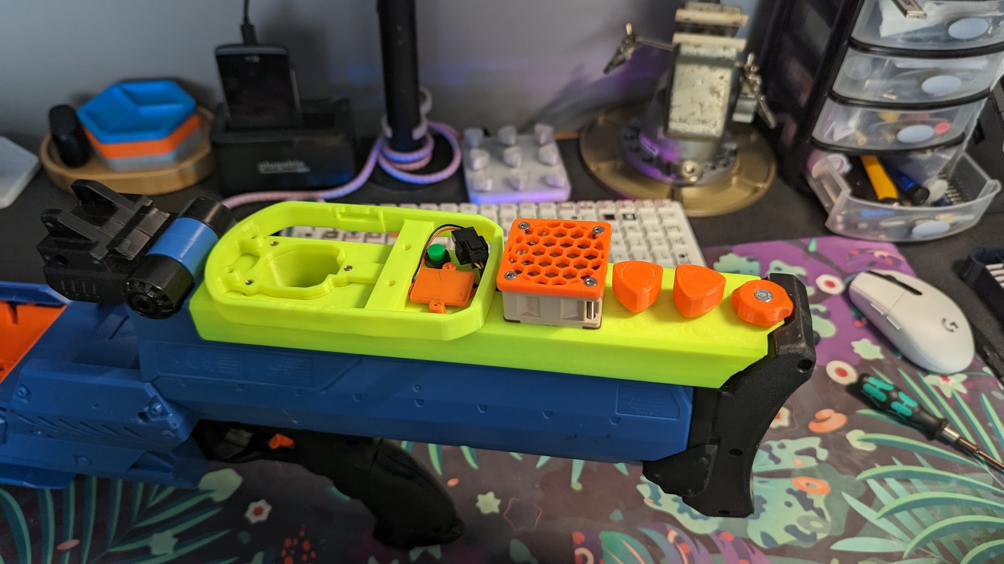 Nắp pin Nerf Rival Nemesis với quạt Ryobi