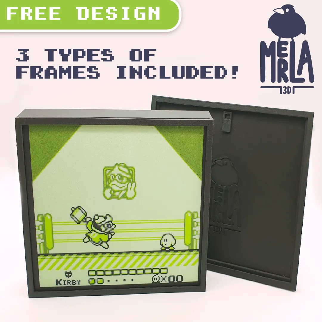 Mô hình in 3D Kirby Dream Land đa sắc màu với 3 màu sắc