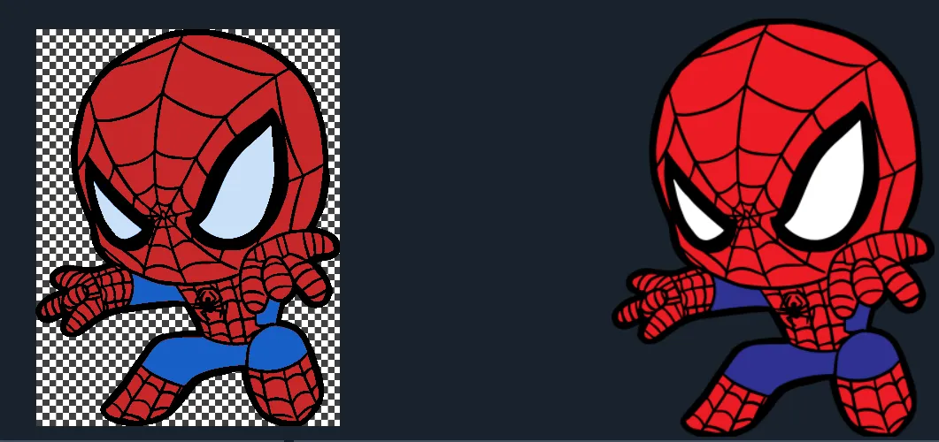 Tư thế bắn tơ của Người Nhện trong nghệ thuật HueForge