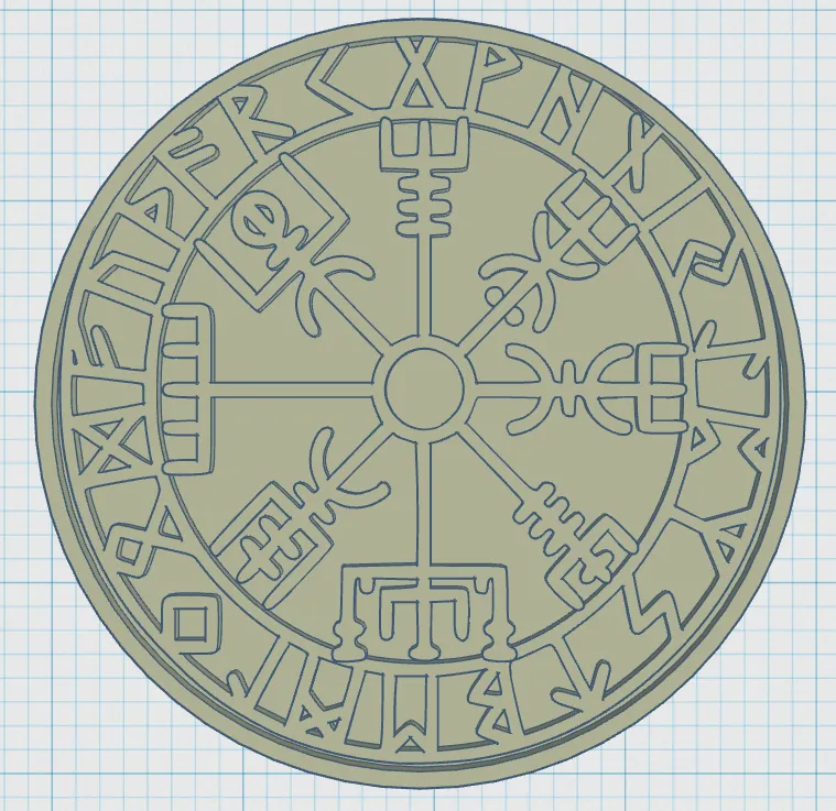 Biểu tượng Viking trên đế lót ly nghệ thuật