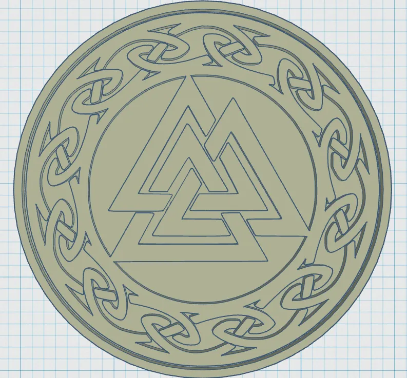 Biểu tượng Viking trên đế lót ly 30 cm