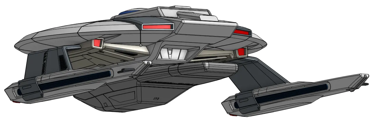 Mô hình tàu vũ trụ USS Curry - NCC-42254 từ Star Trek