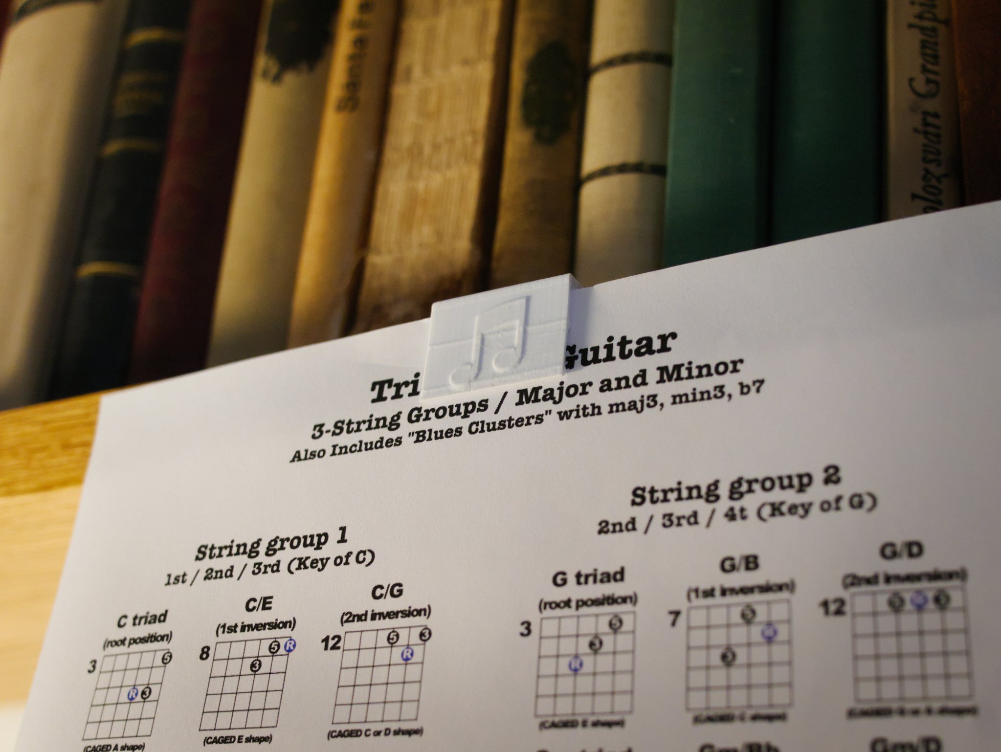 Giá đỡ nhạc giấy gắn kệ cho guitar